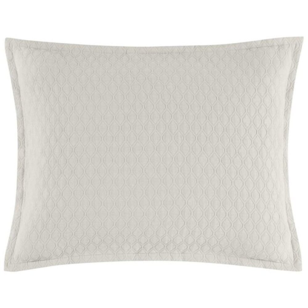 Vera Wang Puckered Diamond Matelasse King Sham Ivory